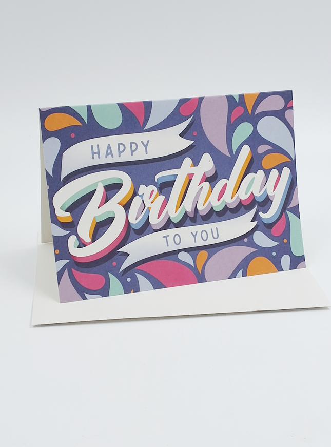 Wenskaart happy birthday (F10097)