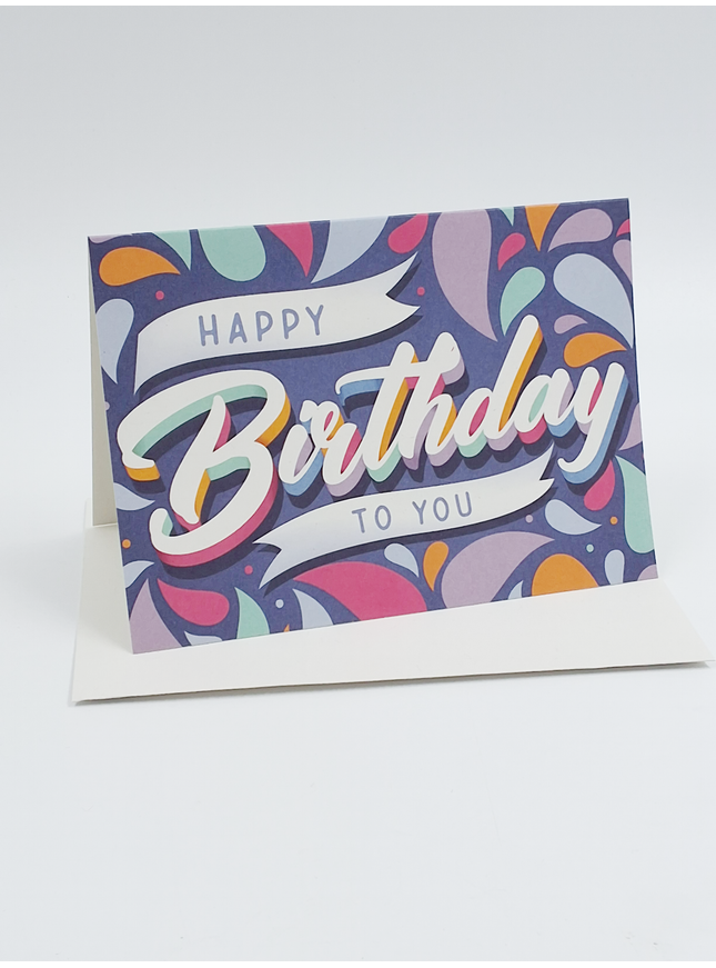 Wenskaart happy birthday (F10097)