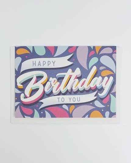 Greeting card happy birthday (F10097)