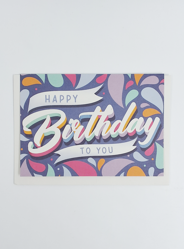 Wenskaart happy birthday (F10097)