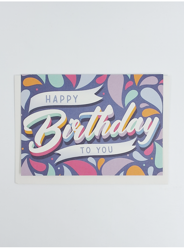 Wenskaart happy birthday (F10097)