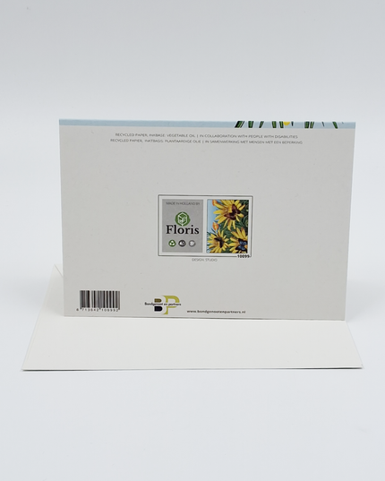 Greeting card butterflies and yellow flowers (F10099)