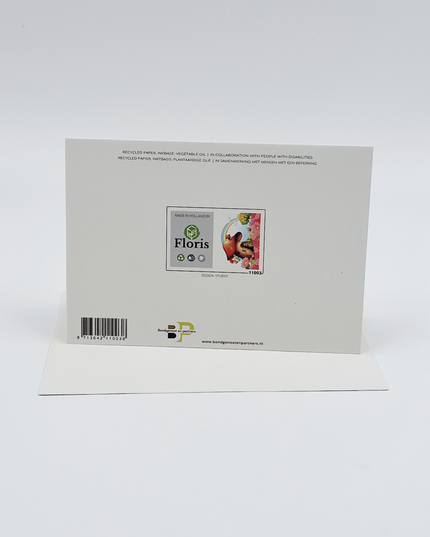 Greeting card mushroom and rainbow (F11003)
