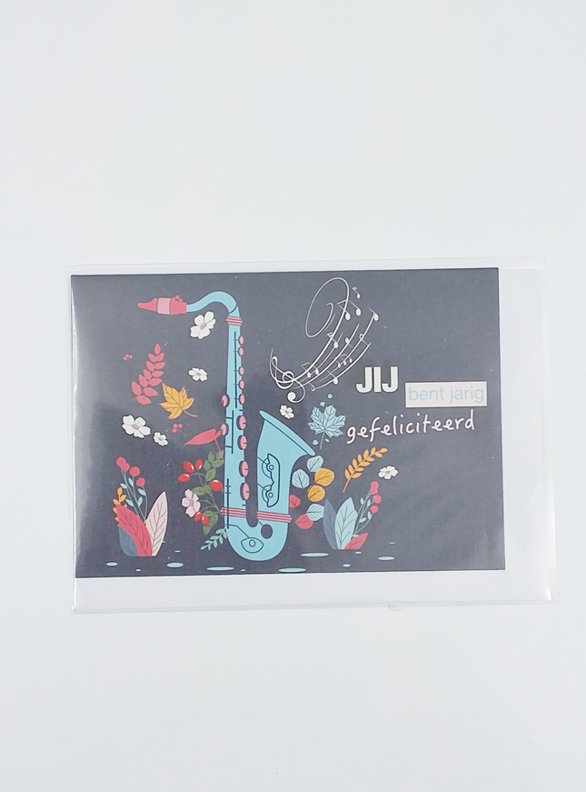 Wenskaart jij bent jarig, muziek (F11005)