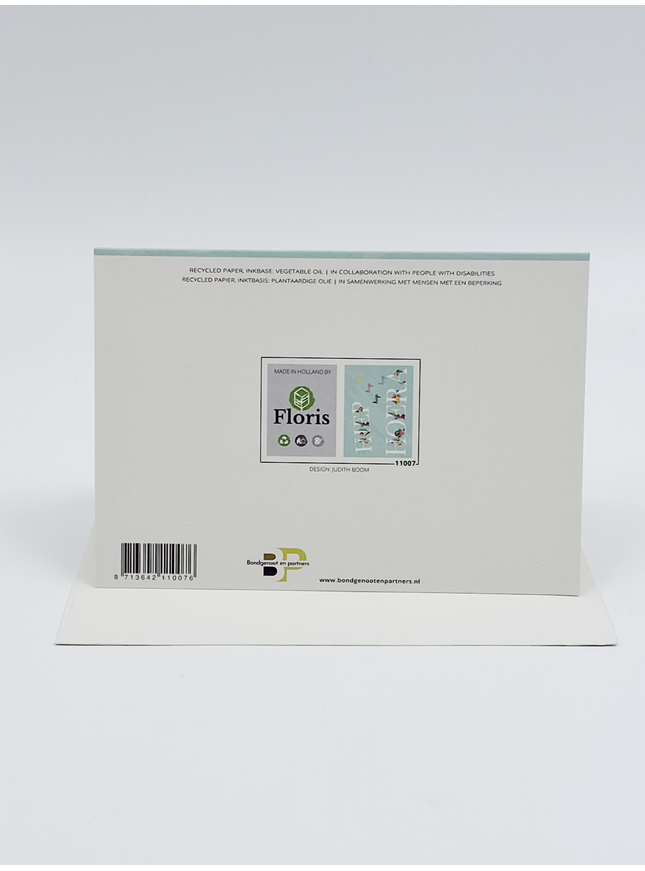 Carte de vœux « Hourra ! » en lettres florales