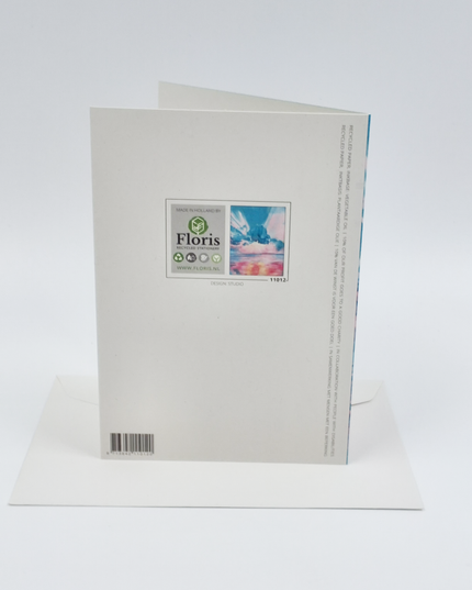 Greeting card blue clouds (F11012)