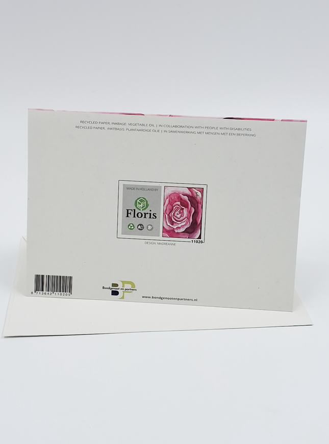 Wenskaart roos (F11020)