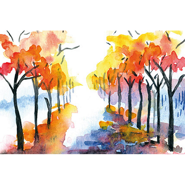 Wenskaart herfstbos (F11022)