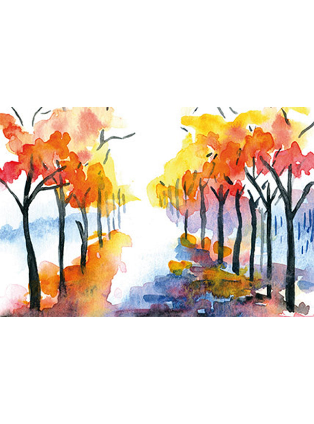 Wenskaart herfstbos (F11022)