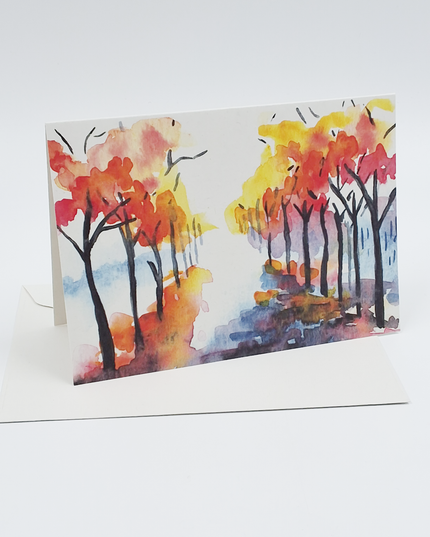 Wenskaart herfstbos (F11022)