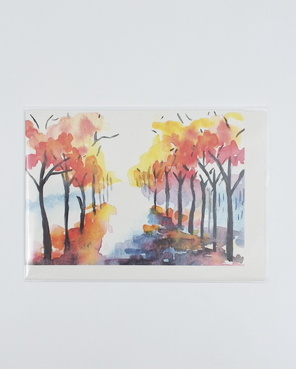 Wenskaart herfstbos (F11022)