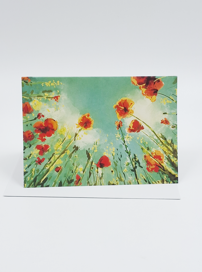 Wenskaart bloemen naar de lucht (F11026)