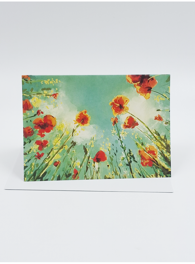 Wenskaart bloemen naar de lucht (F11026)