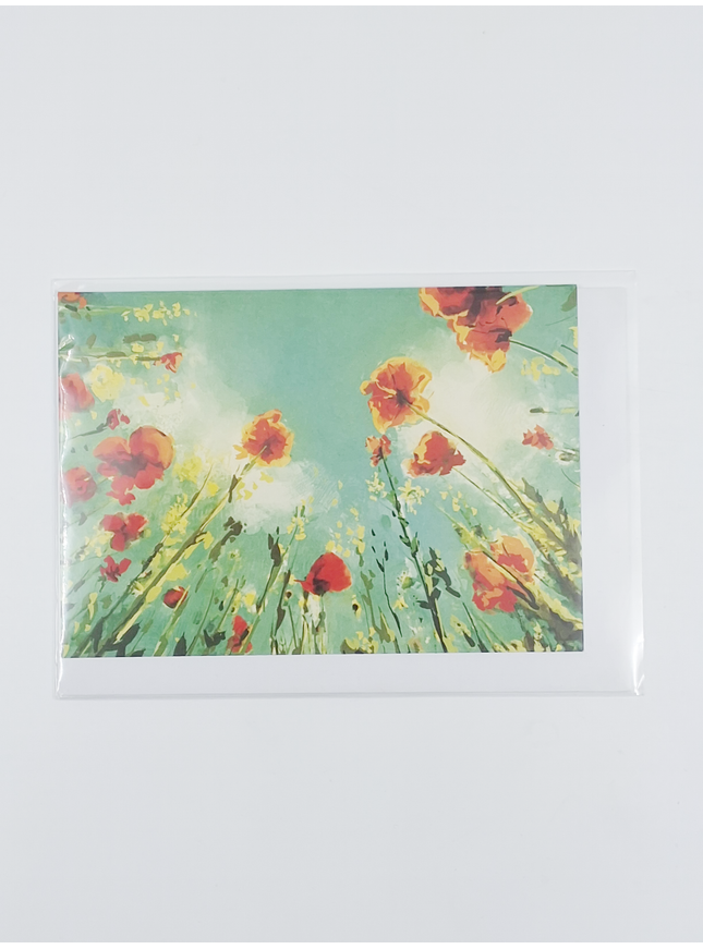 Wenskaart bloemen naar de lucht (F11026)