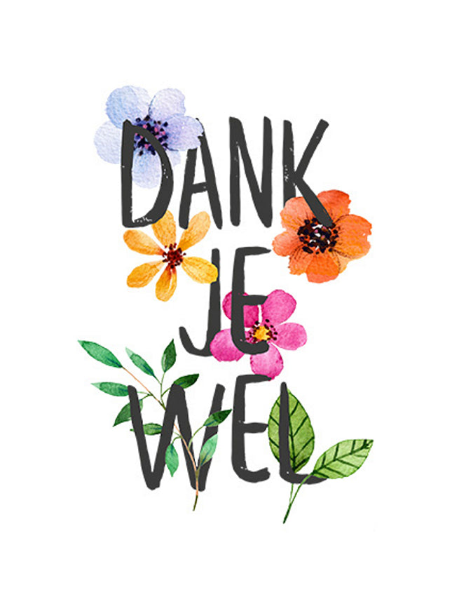 Wenskaart dank je wel (F11030)