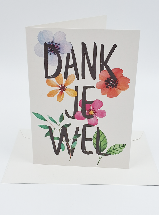 Wenskaart dank je wel (F11030)
