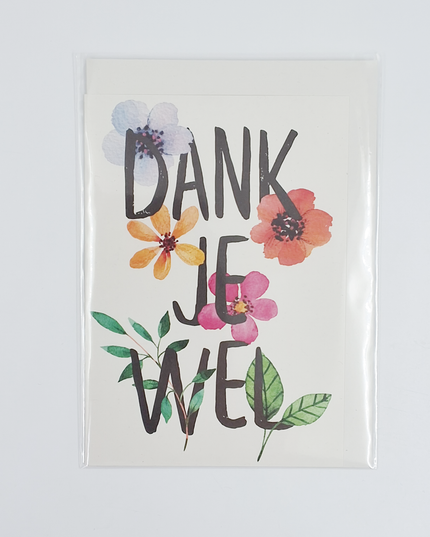 Wenskaart dank je wel (F11030)