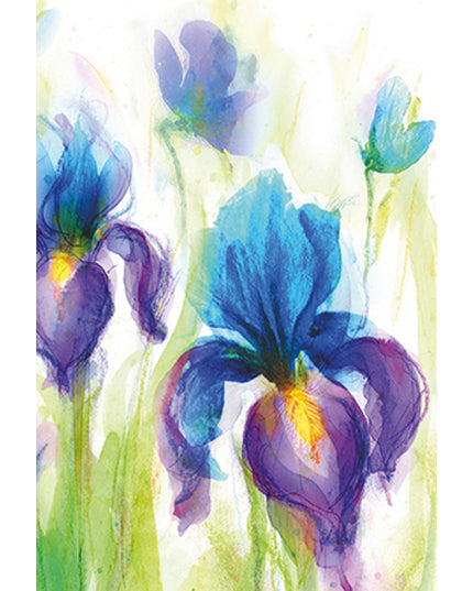 Greetings card purple iris (F11033)