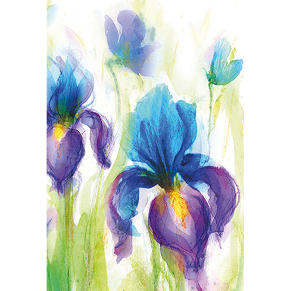 Wenskaart paarse iris (F11033)