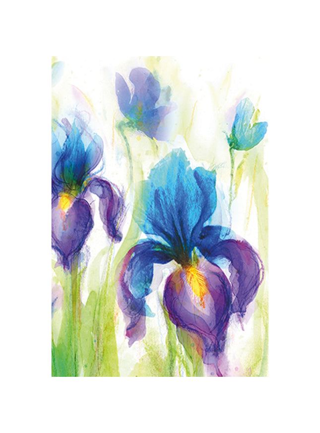 Wenskaart paarse iris (F11033)