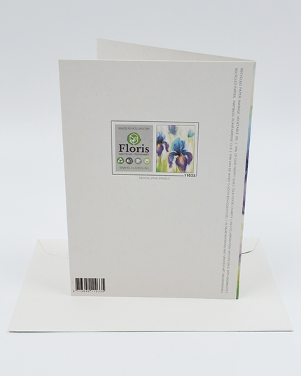 Greetings card purple iris (F11033)