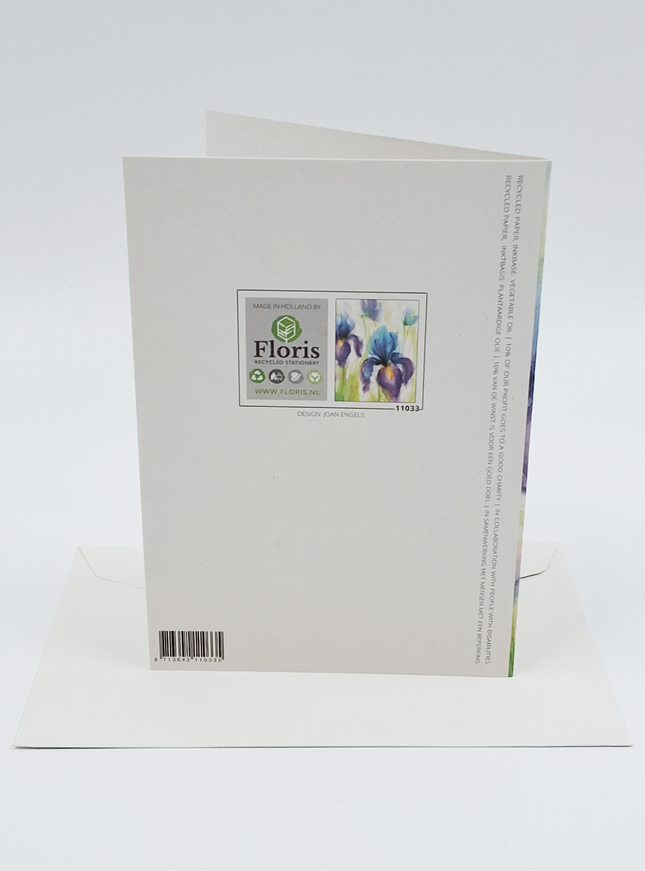 Wenskaart paarse iris (F11033)