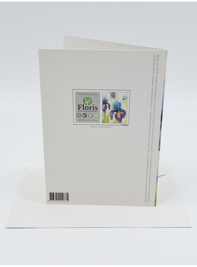 Wenskaart paarse iris (F11033)