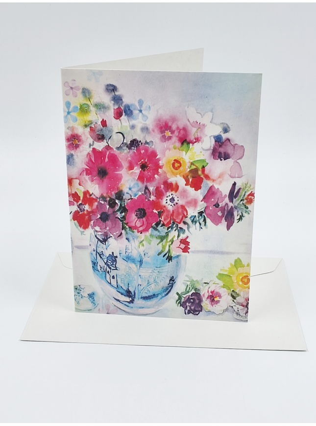 Wenskaart vaas met bloemen (F11034)