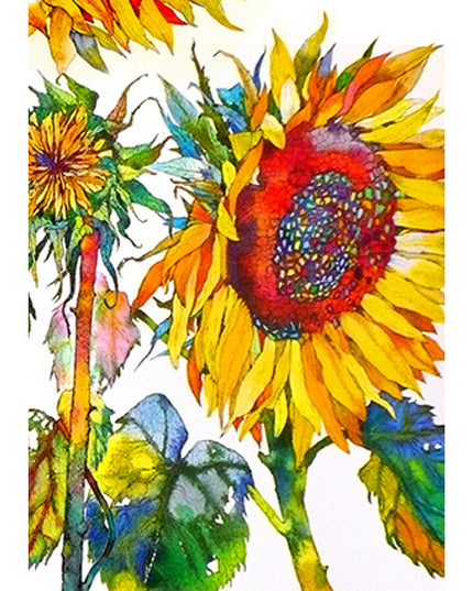 Carte de vœux tournesol