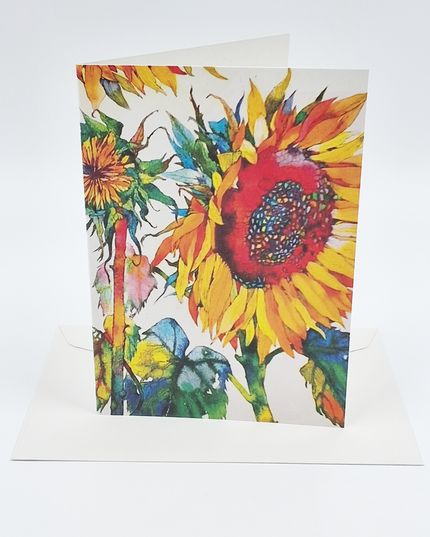 Carte de vœux tournesol