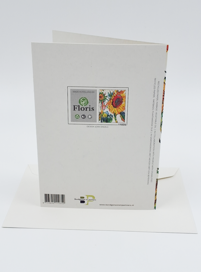 Wenskaart zonnebloem (F11035)