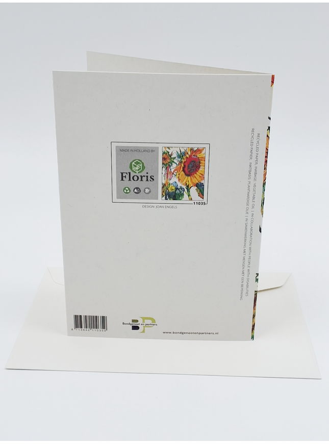 Wenskaart zonnebloem (F11035)