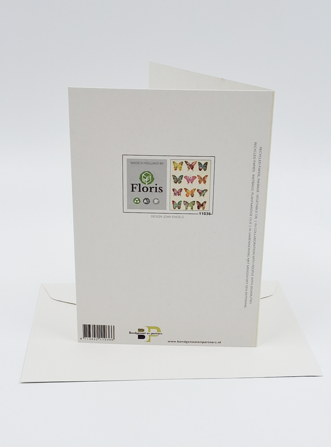 Wenskaart vlinders (F11036)