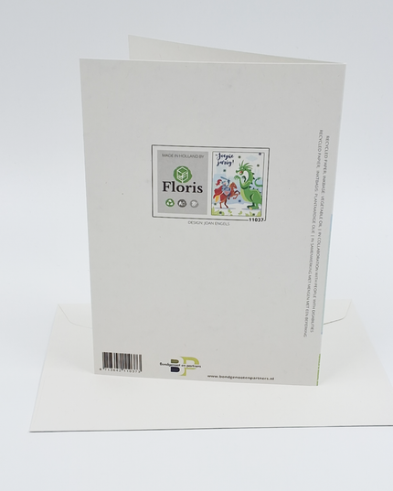Greeting card knight and dragon (F11037)