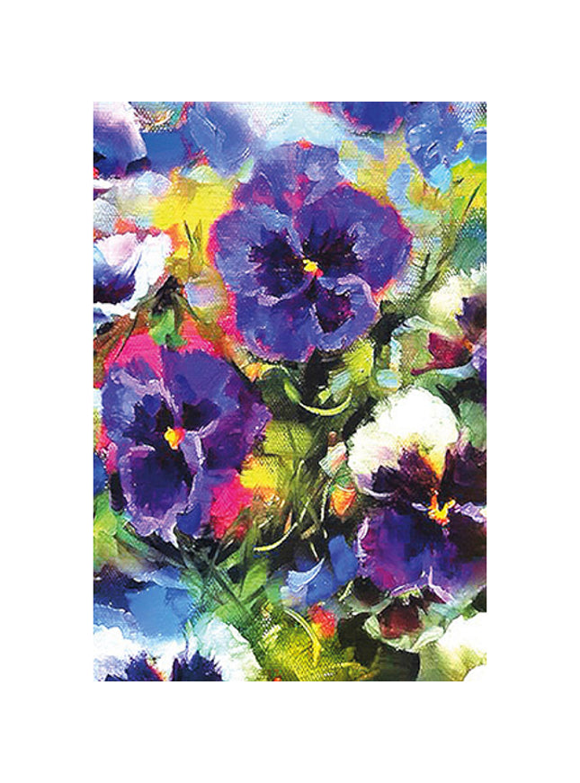 Wenskaart bonte violen (F11039)