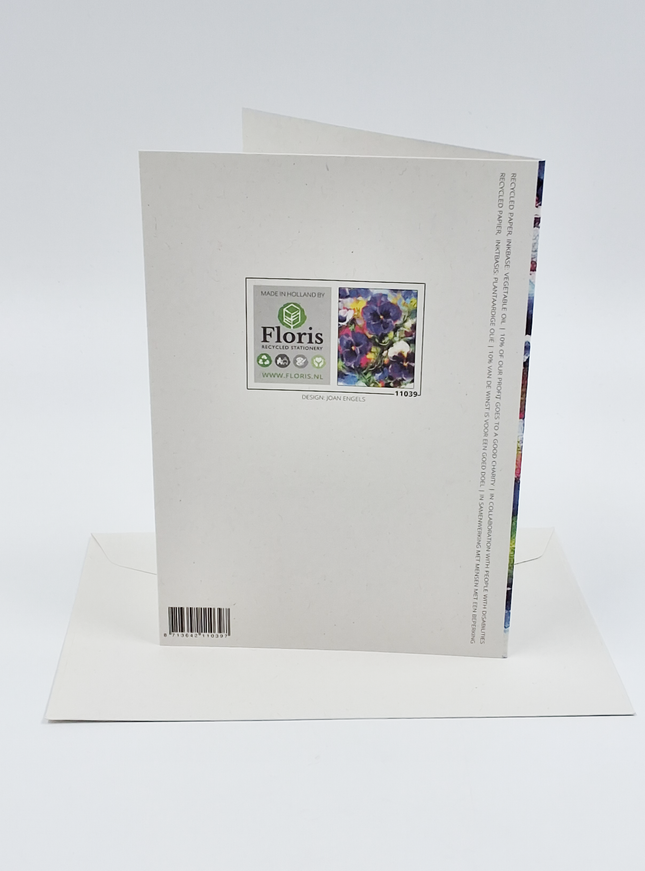 Wenskaart bonte violen (F11039)