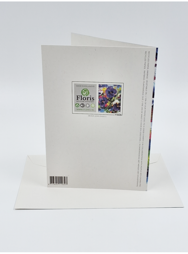 Wenskaart bonte violen (F11039)