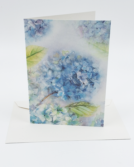 Greetings card hydrangea (F11041)