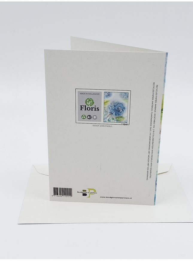 Carte de vœux hortensia