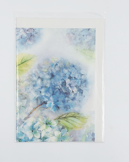 Greetings card hydrangea (F11041)