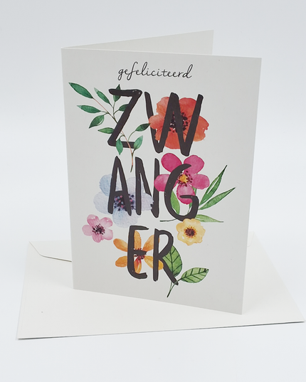 Wenskaart zwanger (F11043)
