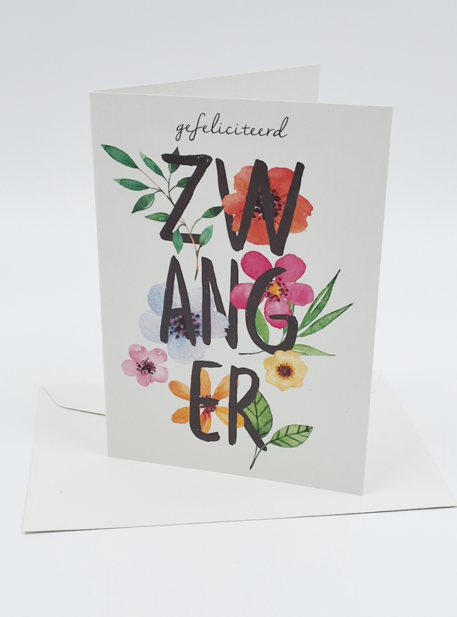 Wenskaart zwanger (F11043)