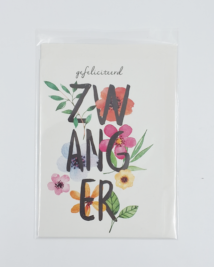 Wenskaart zwanger (F11043)