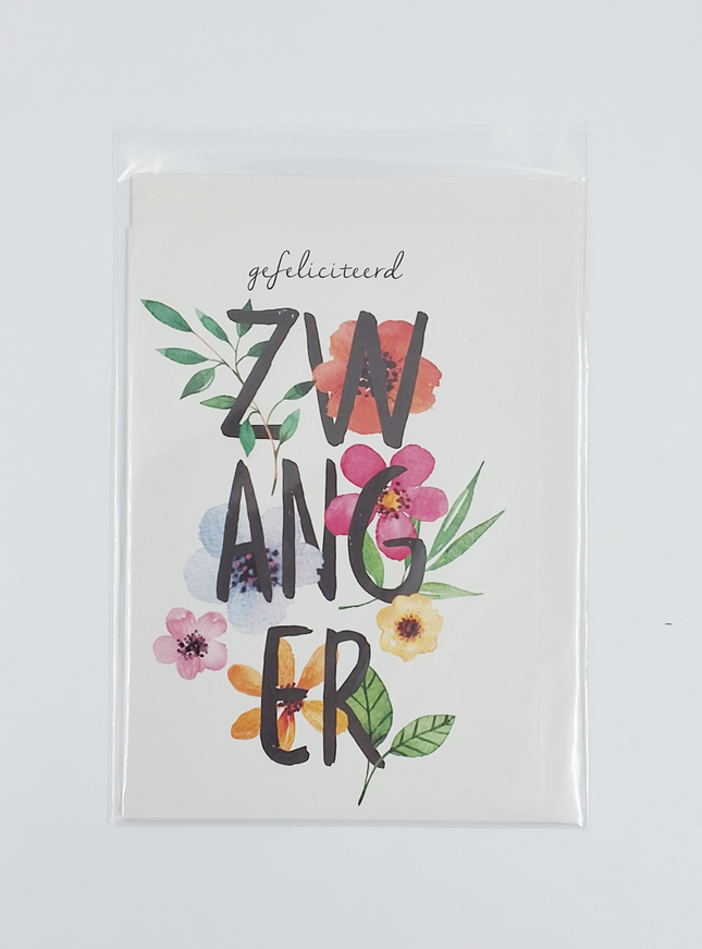 Wenskaart zwanger (F11043)