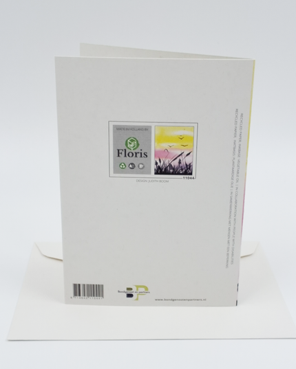 Wenskaart riet en vogels (F11044)