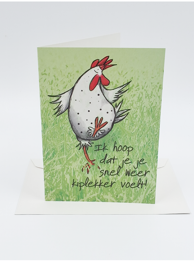 Wenskaart kiplekker (F11045)