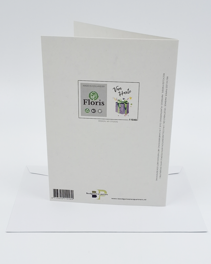 Wenskaart van harte cadeautje (F11048)
