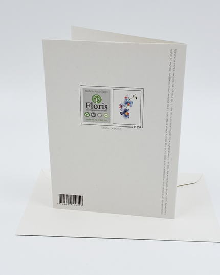 Greeting card orchid blue (F11054)
