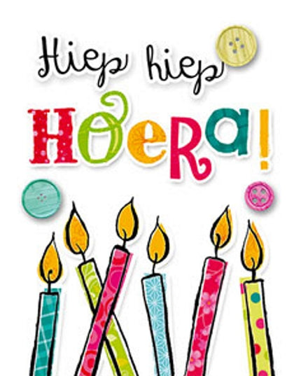 Greeting card hip hip hooray (F11056)