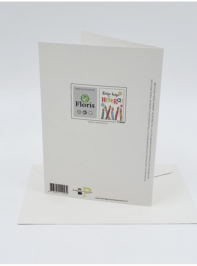 Wenskaart hiep hiep hoera (F11056)